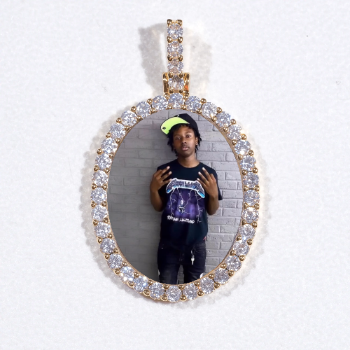 3D Oval Custom Picture Pendant