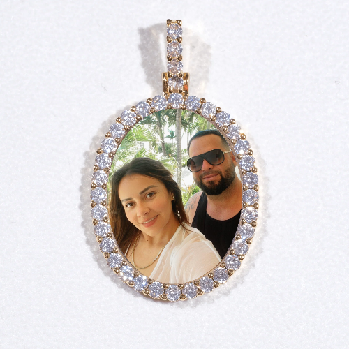 3D Oval Custom Picture Pendant