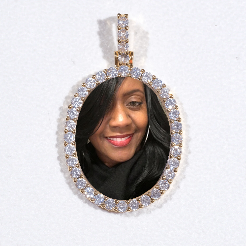 3D Oval Custom Picture Pendant