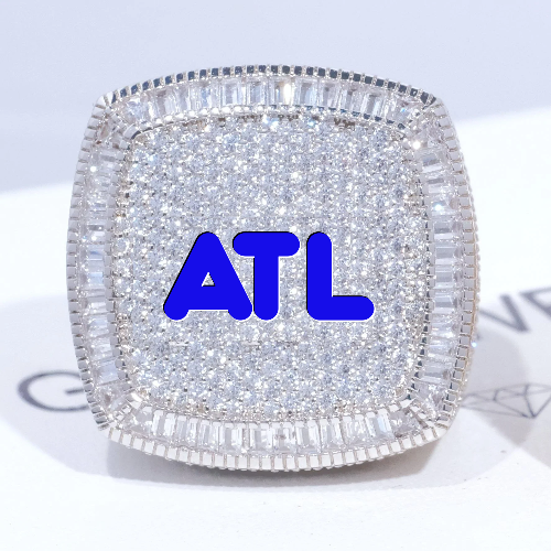 CUSTOM LETTER 3D ICED RING
