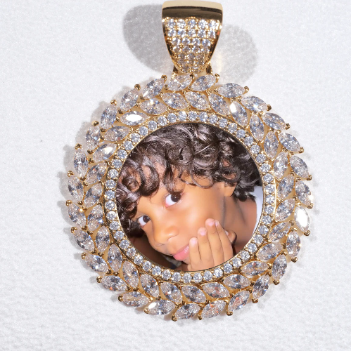 Large 3D Wheat Ear Custom Picture Pendant