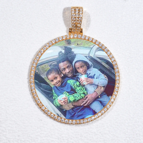 MEDIUM 3D CIRCLE CUSTOM PICTURE PENDANT