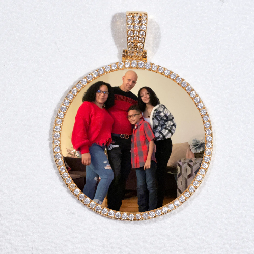 MEDIUM 3D CIRCLE CUSTOM PICTURE PENDANT