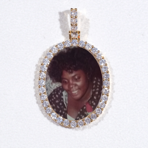 3D Oval Custom Picture Pendant