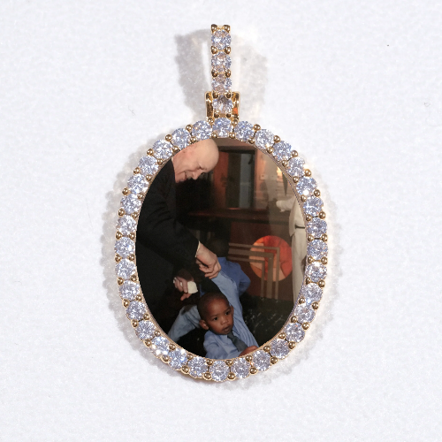 3D Oval Custom Picture Pendant