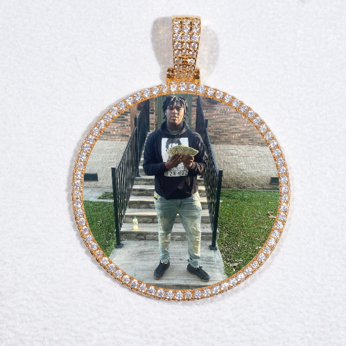 MEDIUM 3D CIRCLE CUSTOM PICTURE PENDANT
