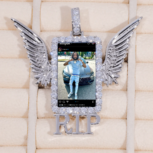 RIP WING 3D CUSTOM PICTURE PENDANT
