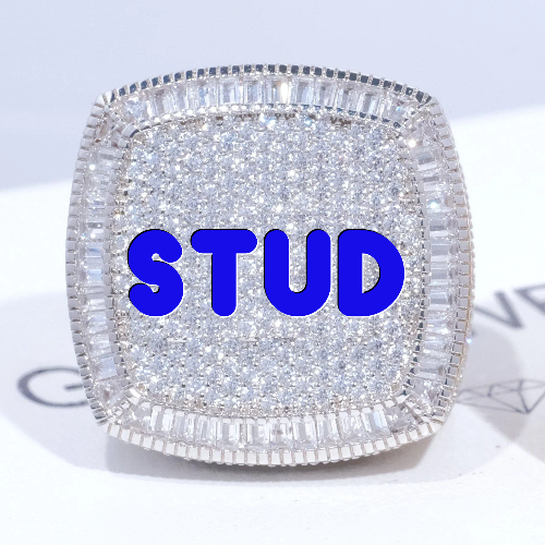 CUSTOM LETTER 3D ICED RING