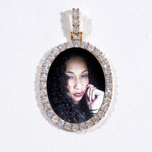 3D Oval Custom Picture Pendant