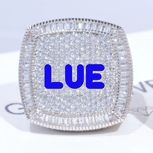 CUSTOM LETTER 3D ICED RING