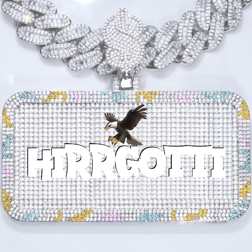 CUSTOM LETTER NECKLACE 3D COLORFUL SQUARE