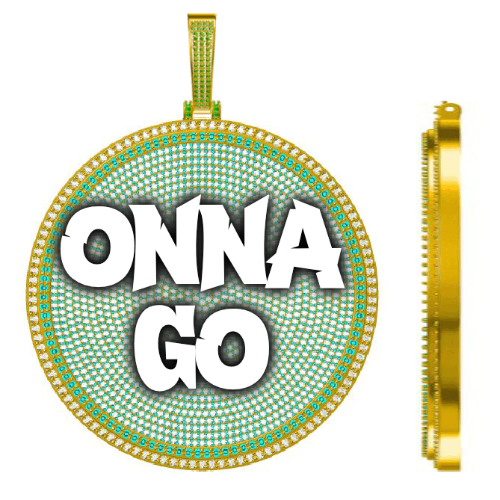 CUSTOM LETTER NECKLACE 3D BIG DISC