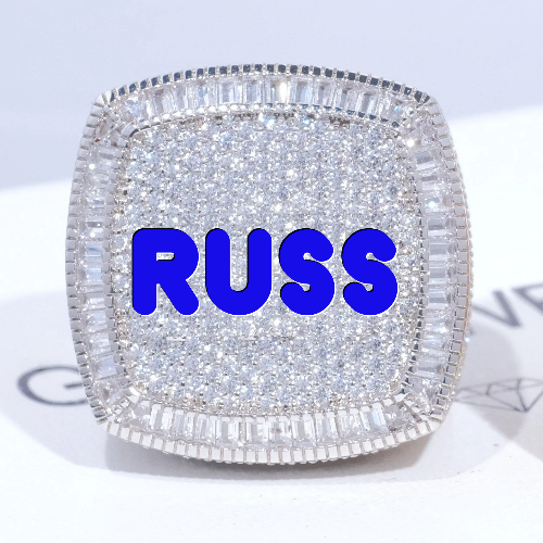 CUSTOM LETTER 3D ICED RING