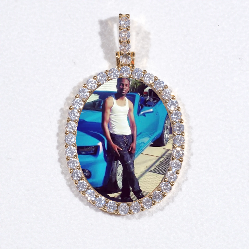 3D Oval Custom Picture Pendant