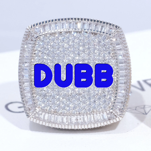 CUSTOM LETTER 3D ICED RING