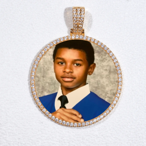 MEDIUM 3D CIRCLE CUSTOM PICTURE PENDANT