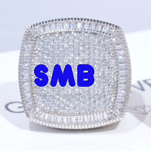 CUSTOM LETTER 3D ICED RING