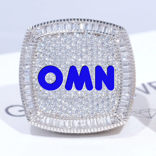CUSTOM LETTER 3D ICED RING