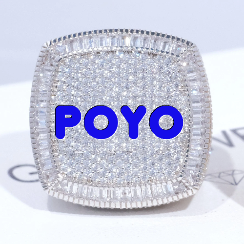 CUSTOM LETTER 3D ICED RING