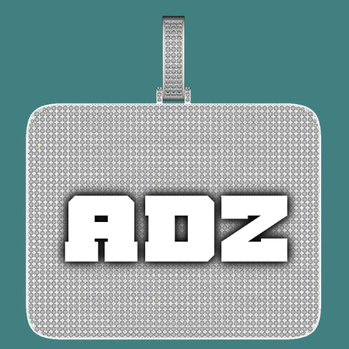 CUSTOM LETTER NECKLACE 3D BIG SQUARE