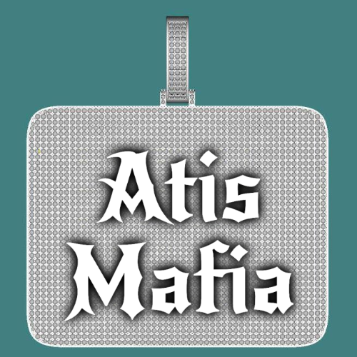 CUSTOM LETTER NECKLACE 3D BIG SQUARE