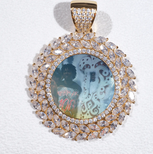 Large 3D Wheat Ear Custom Picture Pendant