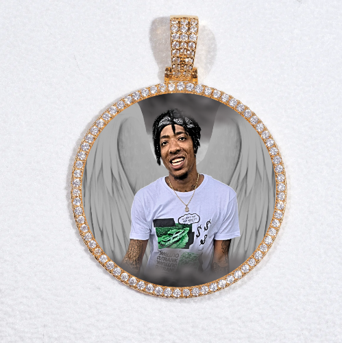 MEDIUM 3D CIRCLE CUSTOM PICTURE PENDANT