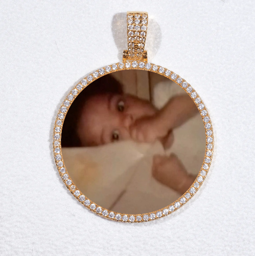 MEDIUM 3D CIRCLE CUSTOM PICTURE PENDANT
