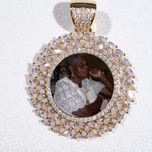 Large 3D Wheat Ear Custom Picture Pendant