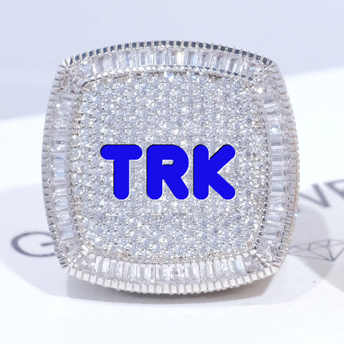 CUSTOM LETTER 3D ICED RING