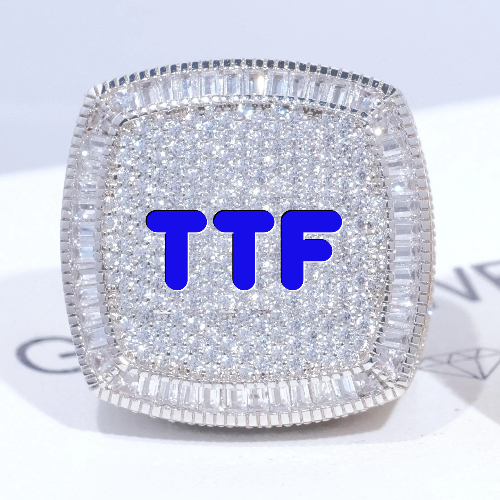 CUSTOM LETTER 3D ICED RING