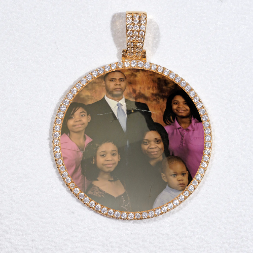MEDIUM 3D CIRCLE CUSTOM PICTURE PENDANT