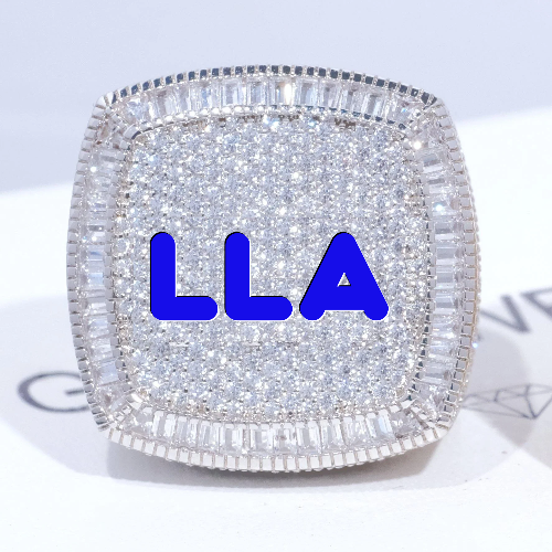 CUSTOM LETTER 3D ICED RING