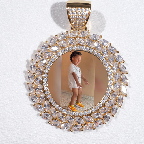 Large 3D Wheat Ear Custom Picture Pendant