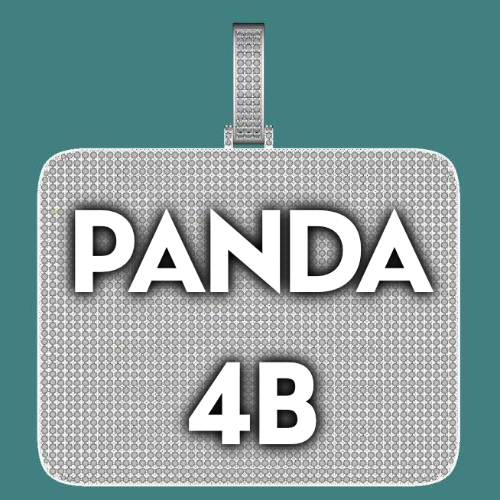 CUSTOM LETTER NECKLACE 3D BIG SQUARE