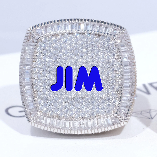 CUSTOM LETTER 3D ICED RING