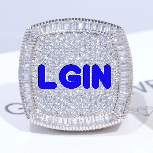 CUSTOM LETTER 3D ICED RING