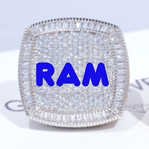 CUSTOM LETTER 3D ICED RING