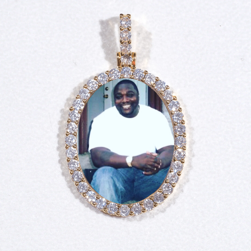 3D Oval Custom Picture Pendant