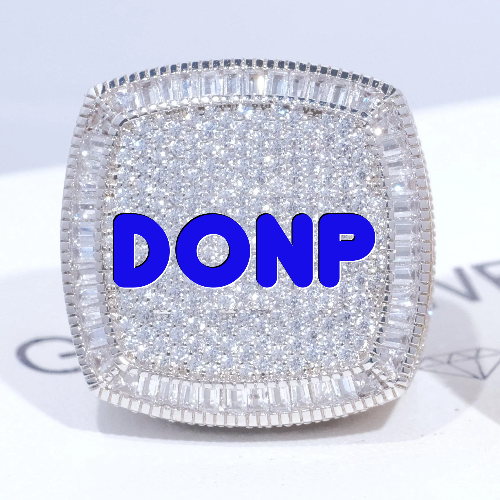 CUSTOM LETTER 3D ICED RING
