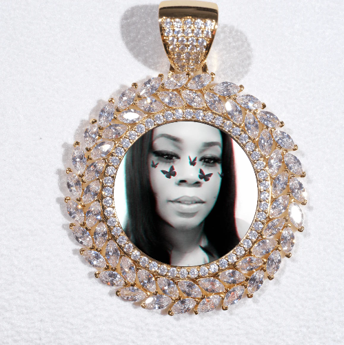 Large 3D Wheat Ear Custom Picture Pendant
