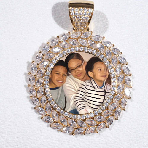 Large 3D Wheat Ear Custom Picture Pendant