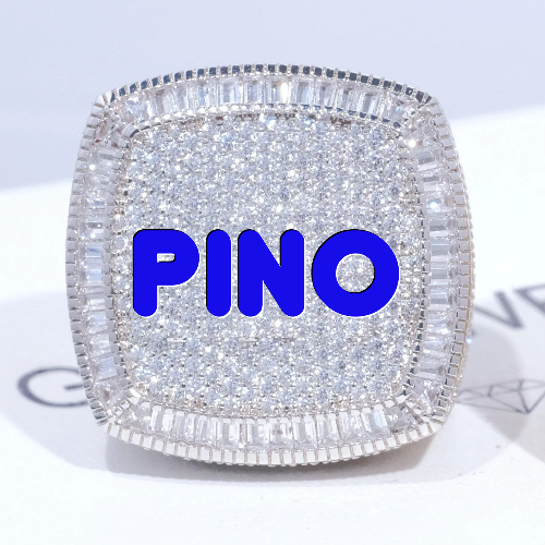 CUSTOM LETTER 3D ICED RING