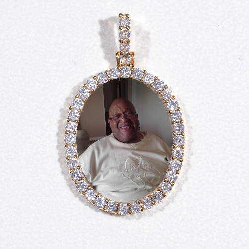 3D Oval Custom Picture Pendant