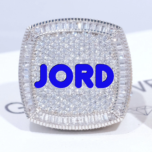 CUSTOM LETTER 3D ICED RING