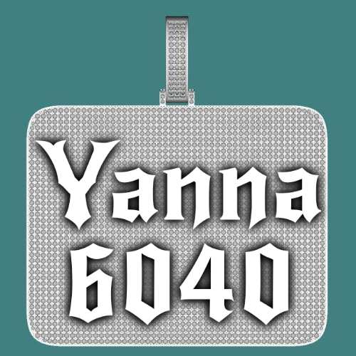CUSTOM LETTER NECKLACE 3D BIG SQUARE