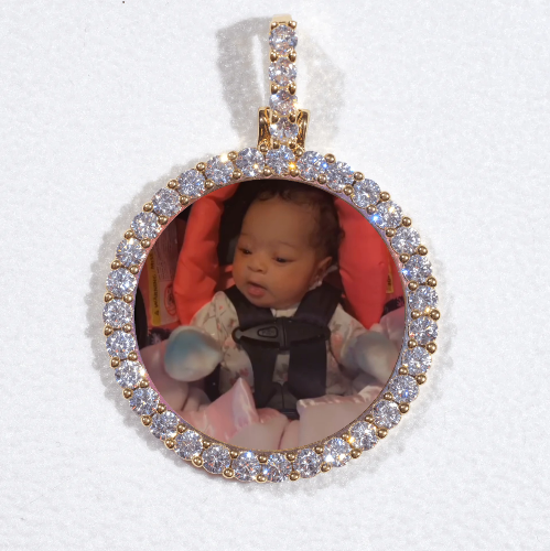 3D CIRCLE CUSTOM PICTURE PENDANT SMALL SIZE