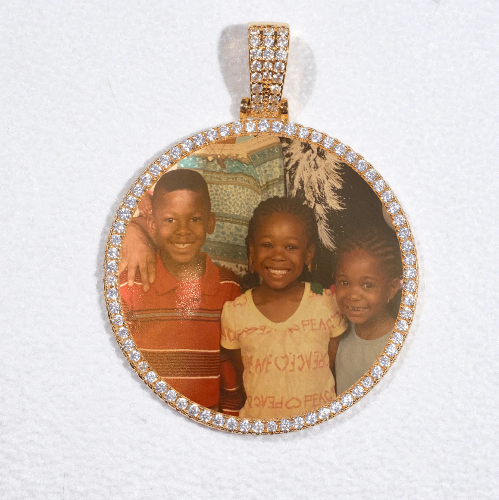 MEDIUM 3D CIRCLE CUSTOM PICTURE PENDANT