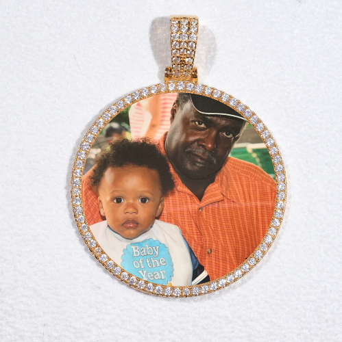MEDIUM 3D CIRCLE CUSTOM PICTURE PENDANT