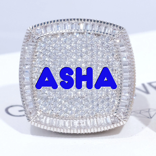 CUSTOM LETTER 3D ICED RING